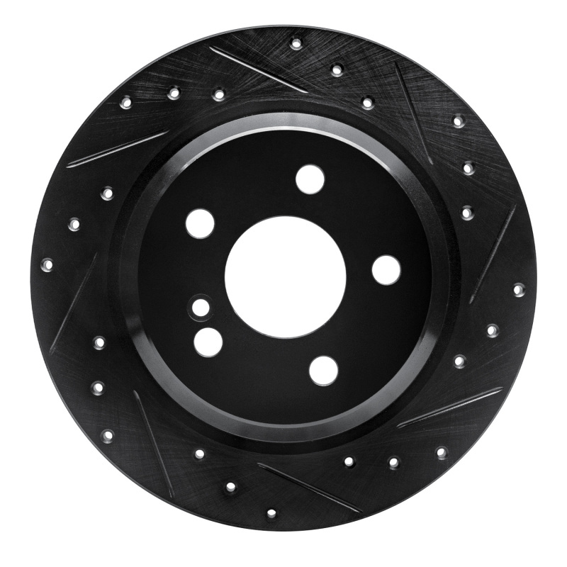 Mercedes-Benz CL500 Brake Rotor (1) - Rear Right - R1 Concepts - Drilled & Slotted - Black - `03-`06 Mercedes-Benz CL500 Brake Rotor (1) - Rear Right - R1 Concepts - Drilled & Slotted - Black - `03-`06